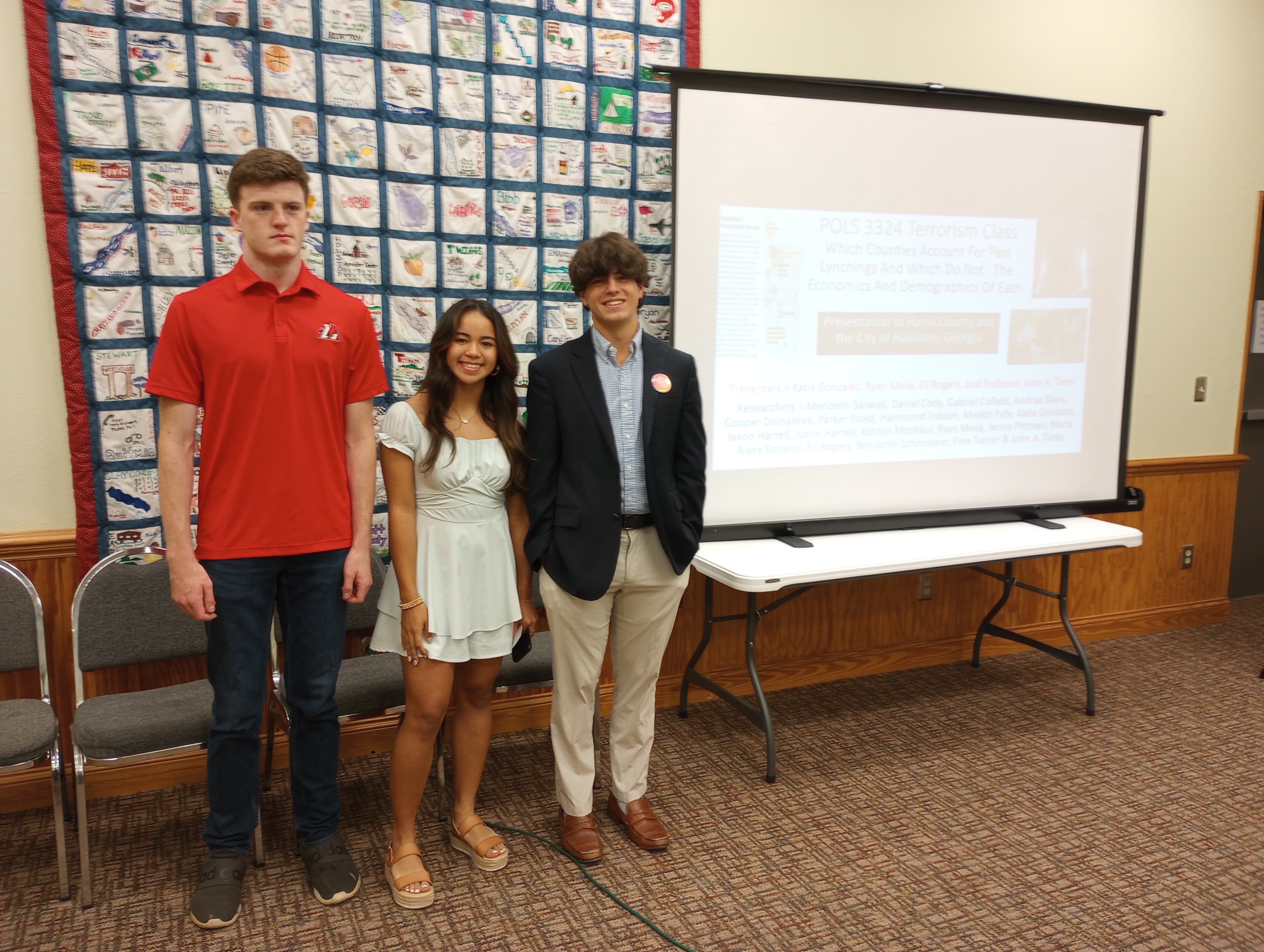 Students presenting research